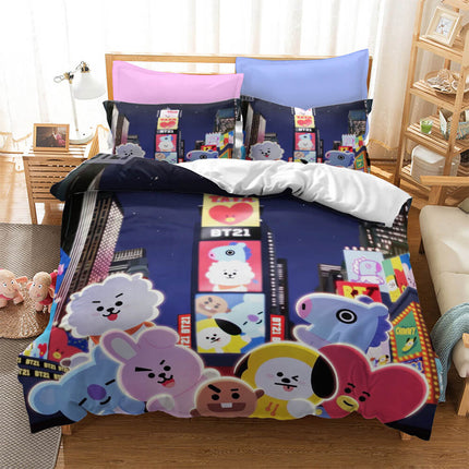 Classic Cartoon image Bedding Set Quilt Covers Without Filler