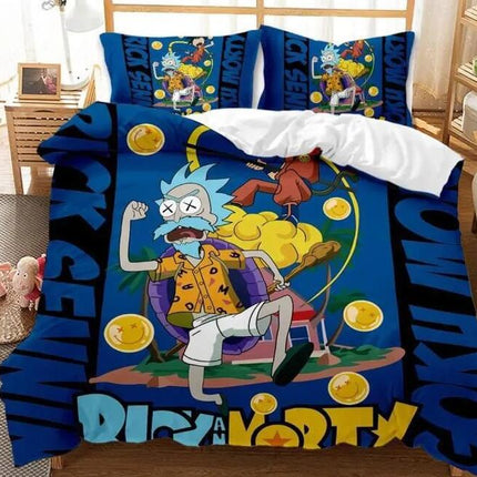 Comedy Rick and Morty Bedding Sets Pattern Quilt Cover Without Filler