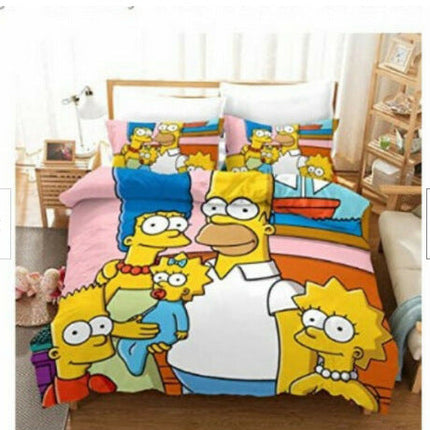 Comedy The Simpsons Bedding Sets Pattern Quilt Cover Without Filler