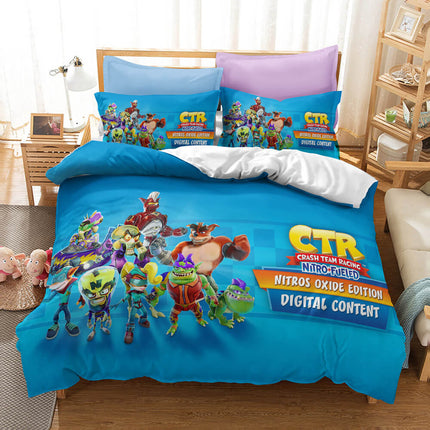 Crash Bandicoot Kids Bedding Set Quilt Cover Without Filler