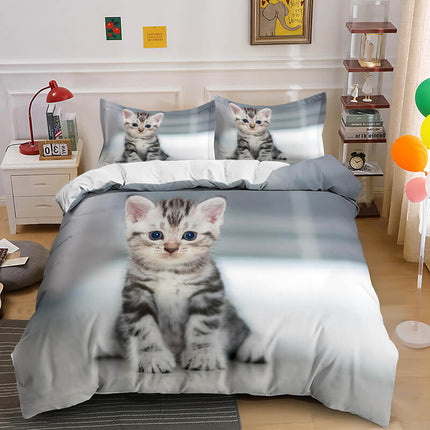 Cute Animal Pet Cats Bedding Set Quilt Covers Without Filler