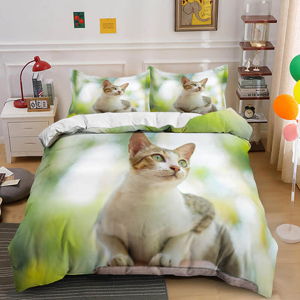 Cute Animal Pet Cats Bedding Set Quilt Covers Without Filler