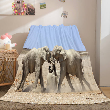 Cute Animals Soft Flannel Fleece Throw Blanket