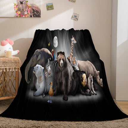 Cute Animals Soft Flannel Fleece Throw Cosplay Blanket
