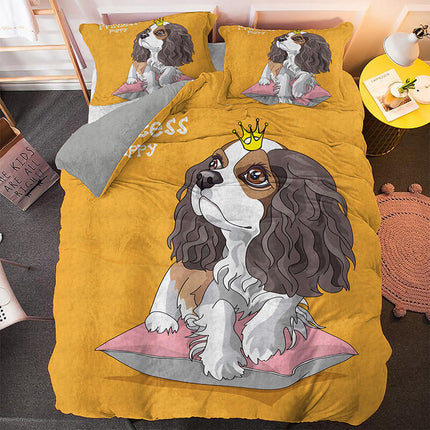 Cute Dog Cartoon Pug Bedding Set Quilt Covers Room Decoration