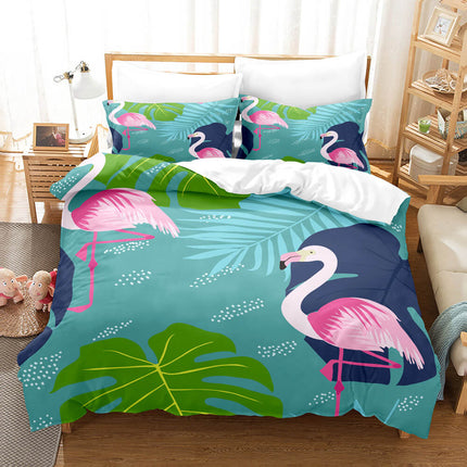 Cute Flamingo Bedding Set Quilt Covers Without Filler