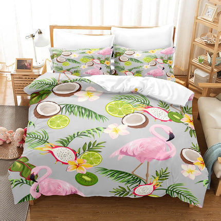 Cute Flamingo Bedding Set Quilt Covers Without Filler