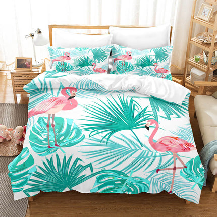 Cute Flamingo Bedding Set Quilt Covers Without Filler