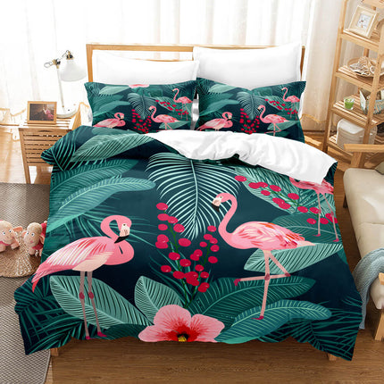 Cute Flamingo Bedding Set Quilt Covers Without Filler