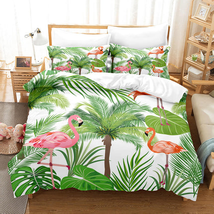 Cute Flamingo Bedding Set Quilt Covers Without Filler