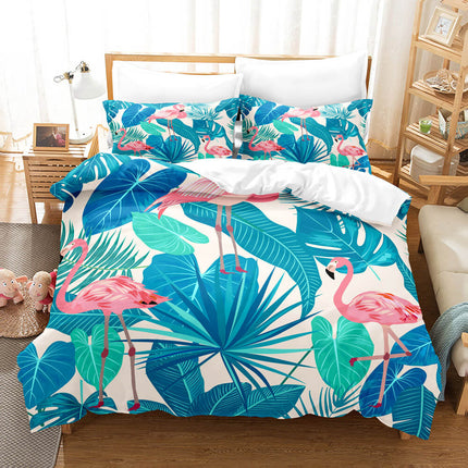 Cute Flamingo Bedding Set Quilt Covers Without Filler