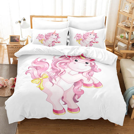 Cute Kids Girls Unicorn Bedding Set Quilt Covers Without Filler