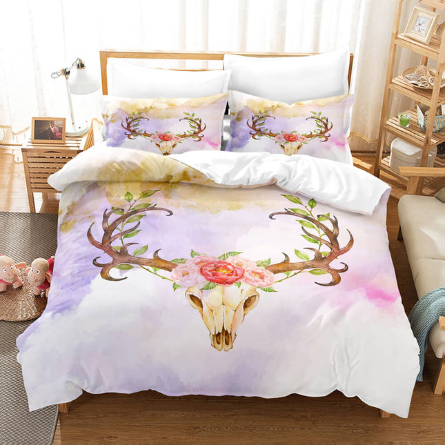 Cute Pere David's deer Elk Bedding Set Quilt Cover Without Filler