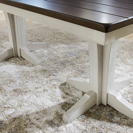Darborn Dining Table Set - 4 Chairs + Bench