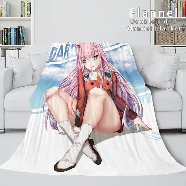 DARLING in the FRANXX Cosplay Flannel Blanket Throw