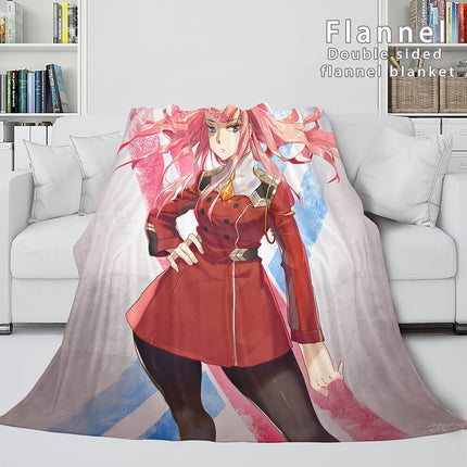 DARLING in the FRANXX Cosplay Flannel Blanket Throw