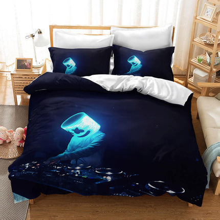 DJ Marshmello Cosplay Bedding Set Quilt Covers Without Filler