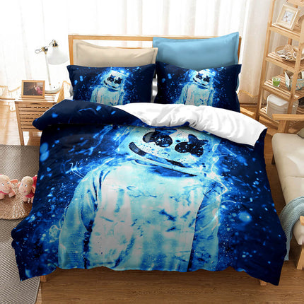 DJ Marshmello Cosplay Bedding Set Quilt Covers Without Filler