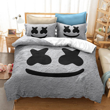 DJ Marshmello Cosplay Bedding Set Quilt Covers Without Filler