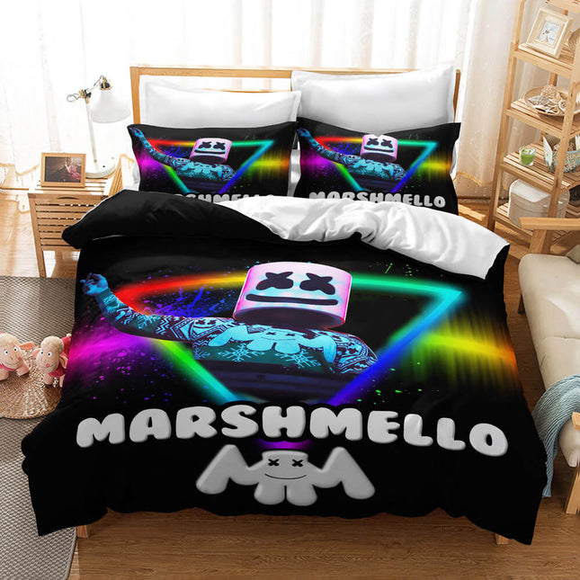 DJ Marshmello Cosplay Bedding Set Quilt Covers Without Filler