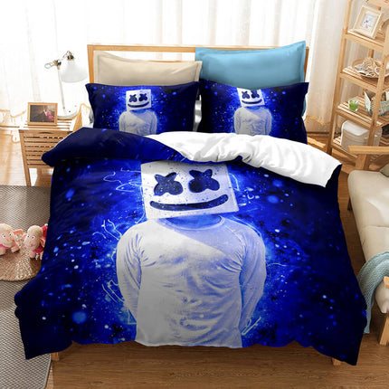 DJ Marshmello Cosplay Bedding Set Quilt Covers Without Filler
