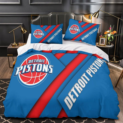 Detroit Pistons Bedding Set Duvet Cover Without Filler