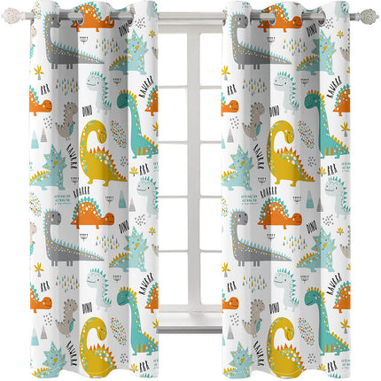 Dinosaur Curtains Blackout Window Treatments Drapes Room Decoration
