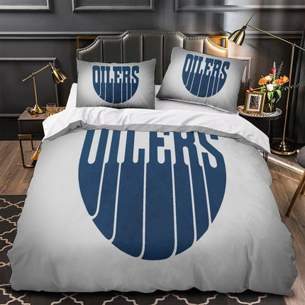 Edmonton Oilers Bedding Set Quilt Duvet Cover Without Filler