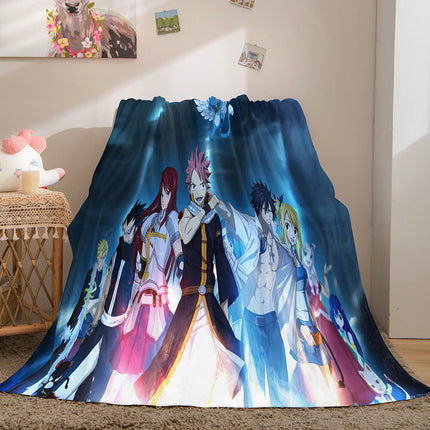 Fairy Tail Flannel Caroset Throw Cosplay Blanket