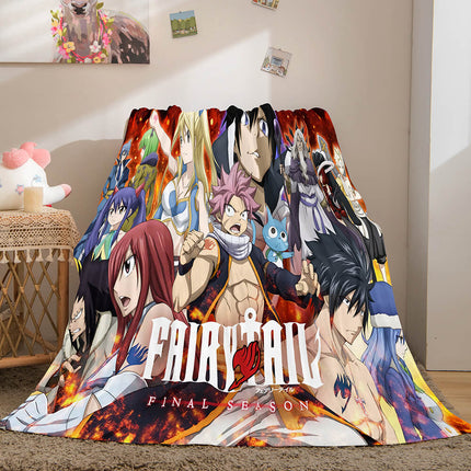 Fairy Tail Flannel Caroset Throw Cosplay Blanket