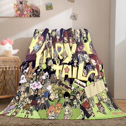 Fairy Tail Flannel Caroset Throw Cosplay Blanket