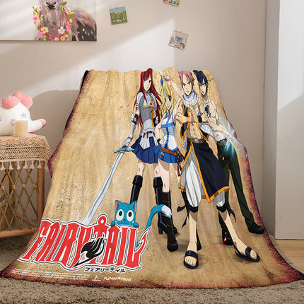 Fairy Tail Flannel Caroset Throw Cosplay Blanket