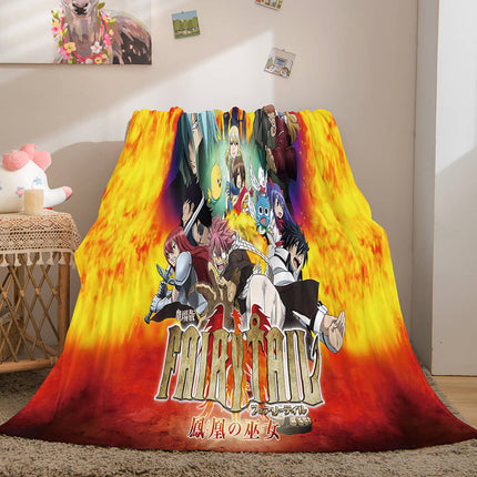 Fairy Tail Flannel Caroset Throw Cosplay Blanket