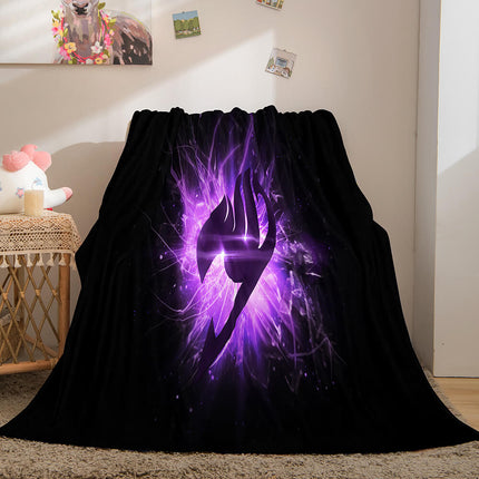 Fairy Tail Flannel Caroset Throw Cosplay Blanket