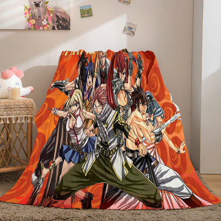 Fairy Tail Flannel Caroset Throw Cosplay Blanket