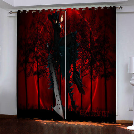 Fairy Tail Pattern Curtains Blackout Window Drapes