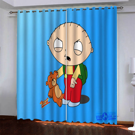Family Guy Curtains Pattern Blackout Window Drapes