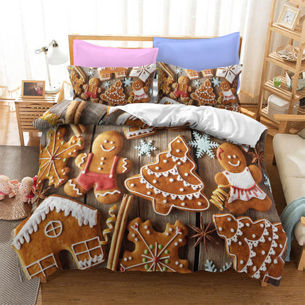 Father Christmas 3 Piece Bedding Set Quilt Cover Without Filler