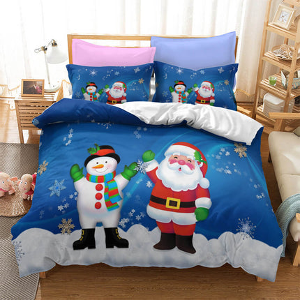 Father Christmas 3 Piece Bedding Set Quilt Cover Without Filler