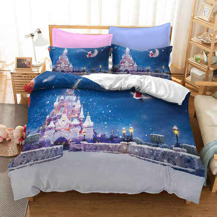 Father Christmas 3 Piece Bedding Set Quilt Cover Without Filler