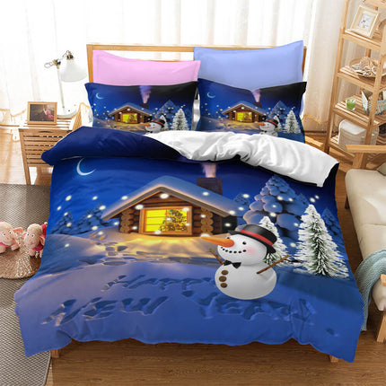 Father Christmas Cosplay Bedding Set Quilt Cover Without Filler