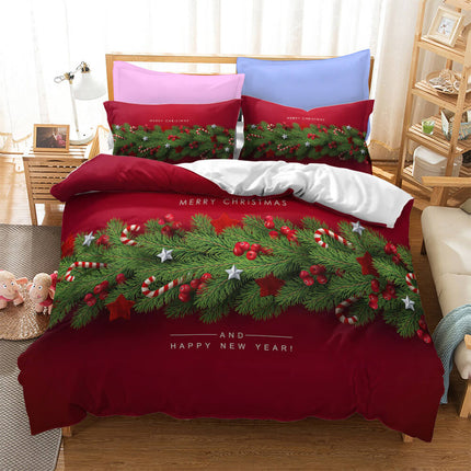 Father Christmas Cosplay Bedding Set Quilt Cover Without Filler
