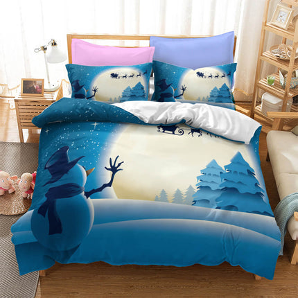 Father Christmas Cosplay Bedding Set Quilt Cover Without Filler