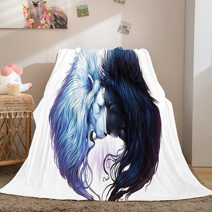Fiercely Lion Flannel Blanket Room Decoration