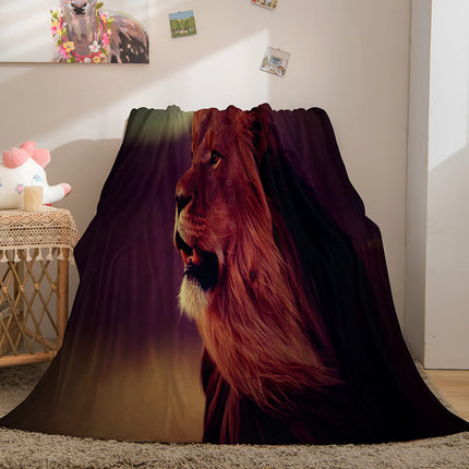 Fiercely Lion Flannel Blanket Room Decoration