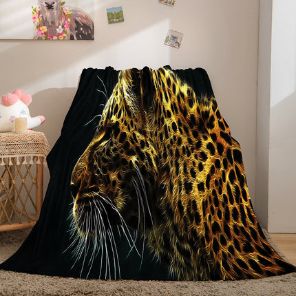Fiercely Lion Flannel Blanket Room Decoration