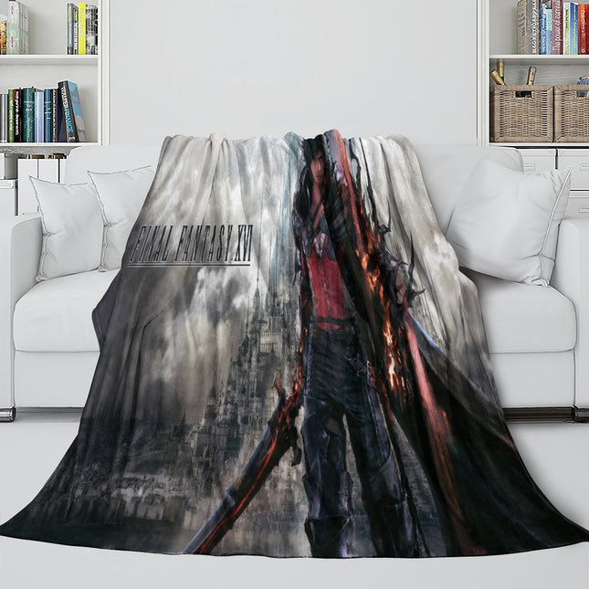 Final Fantasy Blanket Flannel Fleece Throw Room Decoration