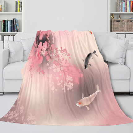 Flower Flannel Fleece Throw Cosplay Blanket
