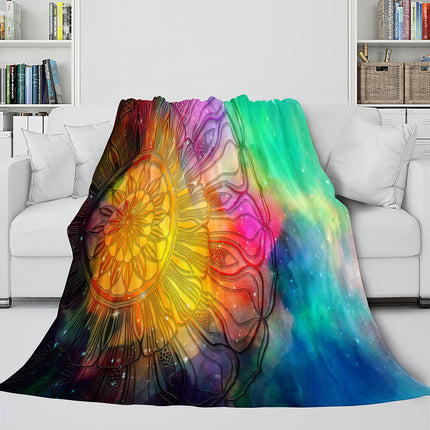 Flower Flannel Fleece Throw Cosplay Blanket