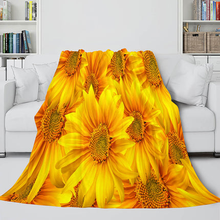 Flower Flannel Fleece Throw Cosplay Blanket